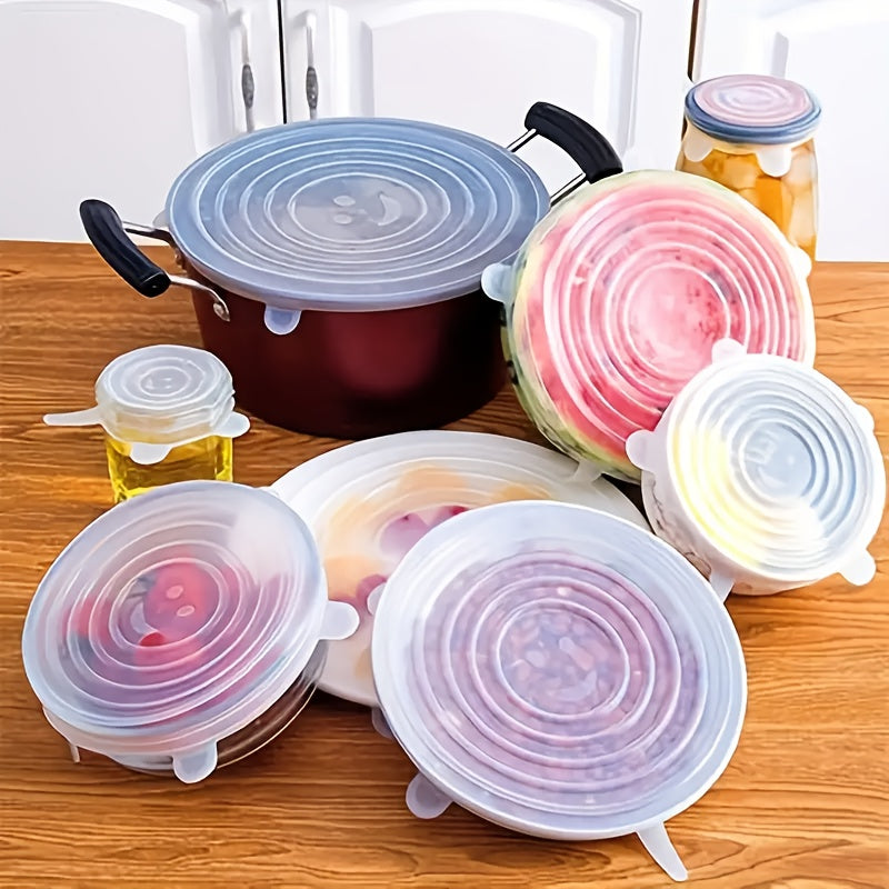 6 Fundas Elásticas de Silicona Reutilizable