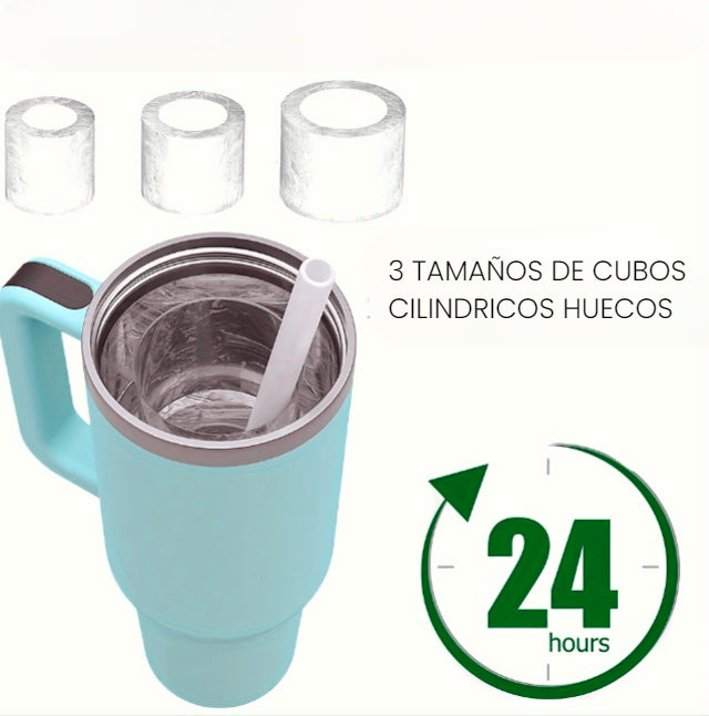 Molde de hielo cilíndricos huecos para vasos Stanley