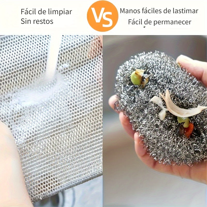 5 Paños de Limpieza Metálico Multifuncional