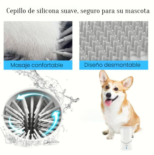Limpiador automático de patas para mascotas