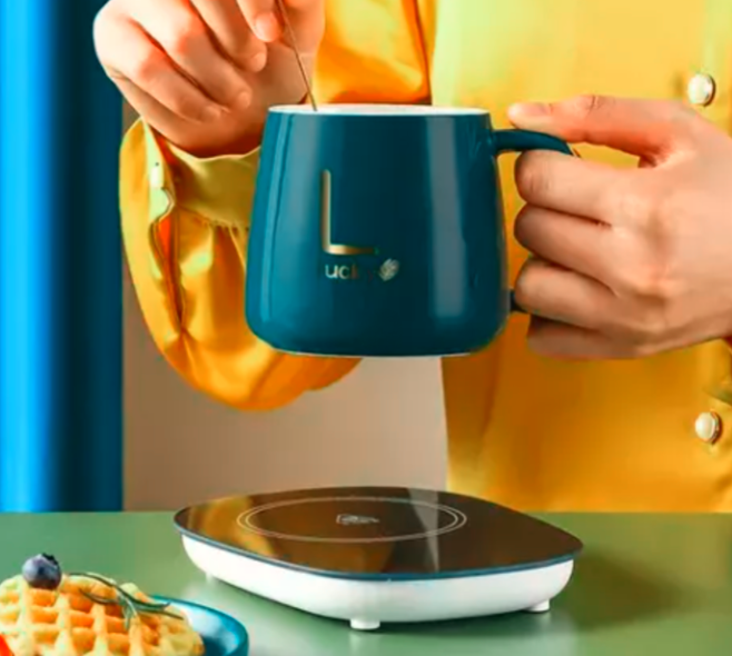 Calentador de taza posavaso eléctrico