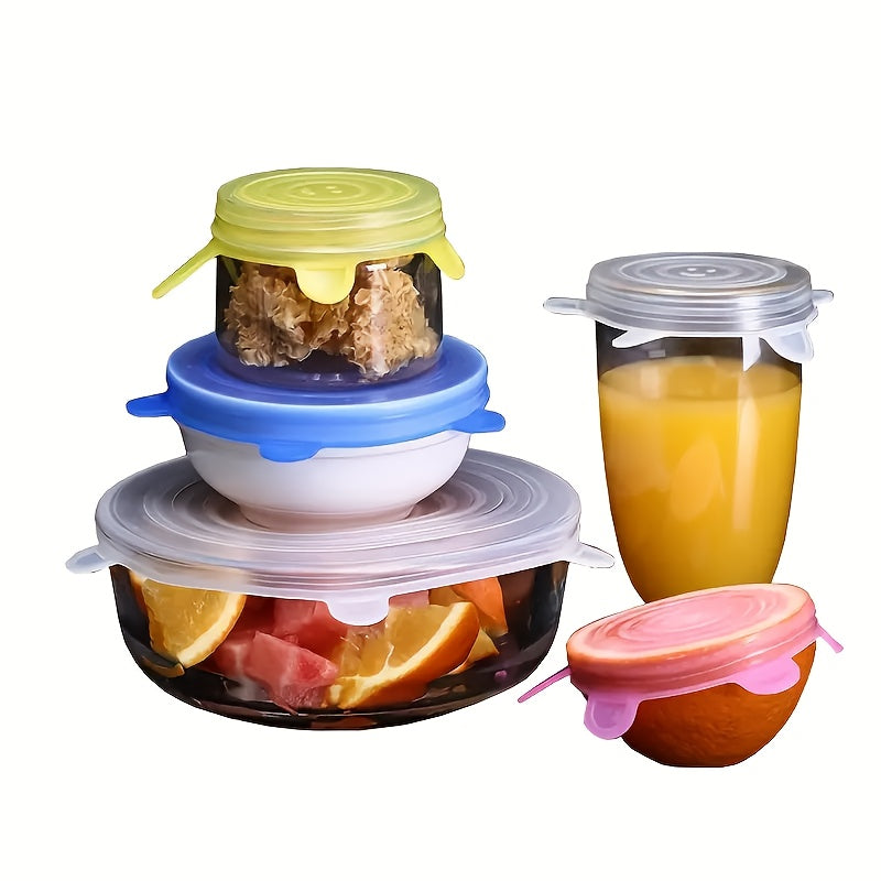 6 Fundas Elásticas de Silicona Reutilizable