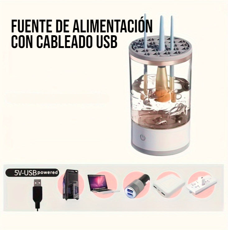 Limpiador de brochas de maquillaje