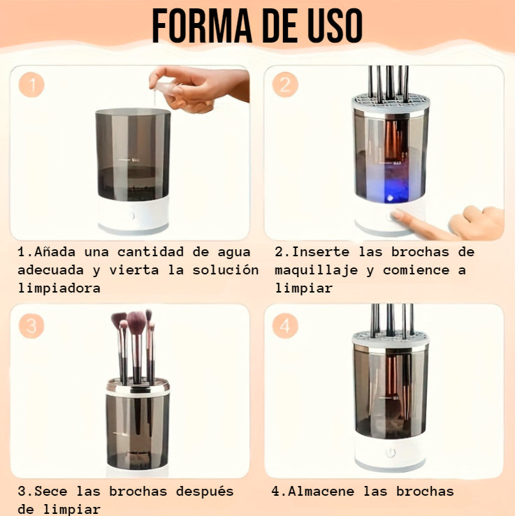 Limpiador de brochas de maquillaje