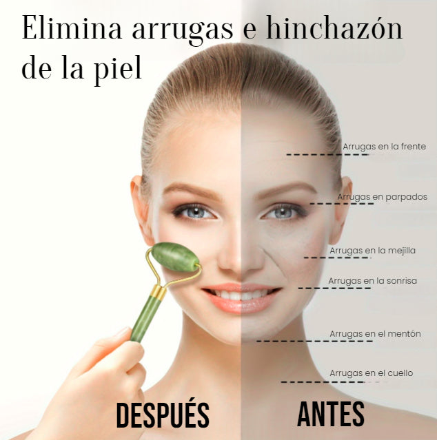 Masajeador Facial Roller de Jade