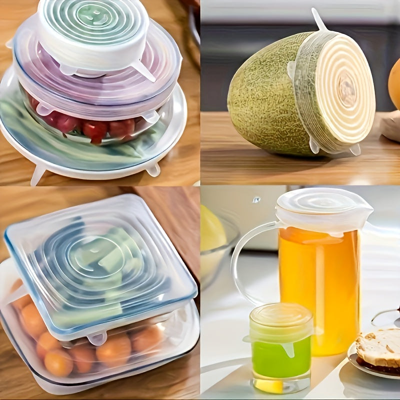 6 Fundas Elásticas de Silicona Reutilizable