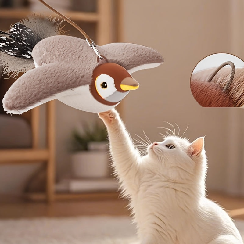 Pájaro volador, juguete para gatos
