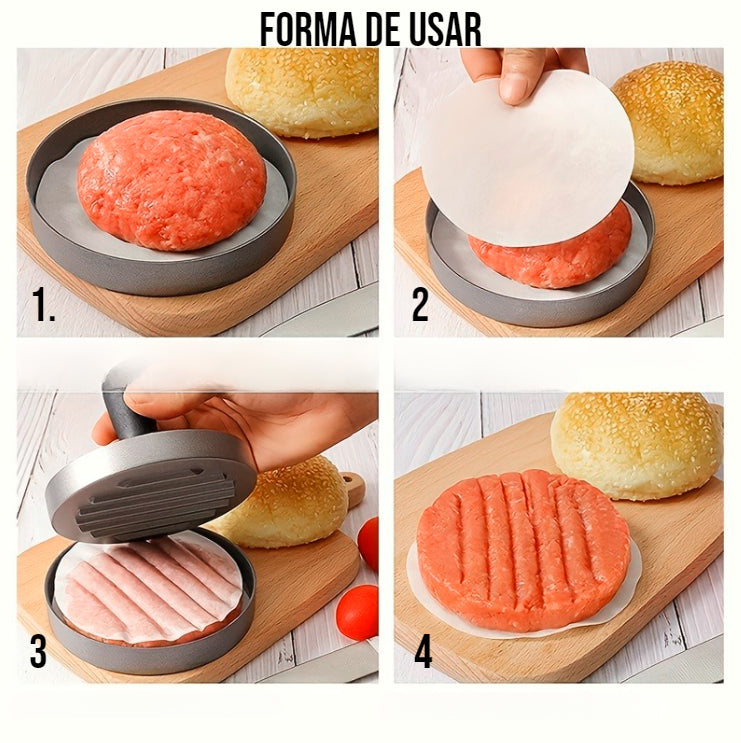 Molde prensa para hamburguesa