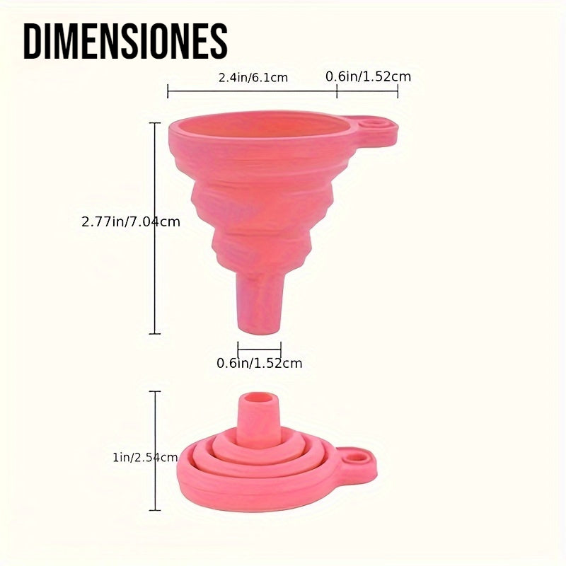 Embudo de silicona plegable