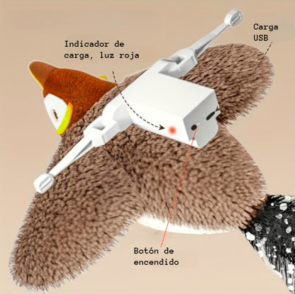 Pájaro volador, juguete para gatos