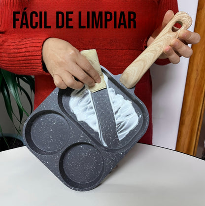 Sartén Antiadherente 3 Espacios Multiuso