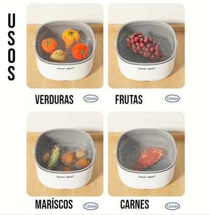 Lavadora ultrasónica de verduras